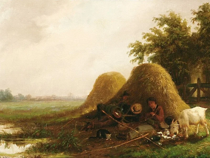 1855-Ernst Ludwig Plass - Il riposo